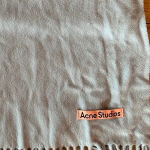 Baby blue acne scarf